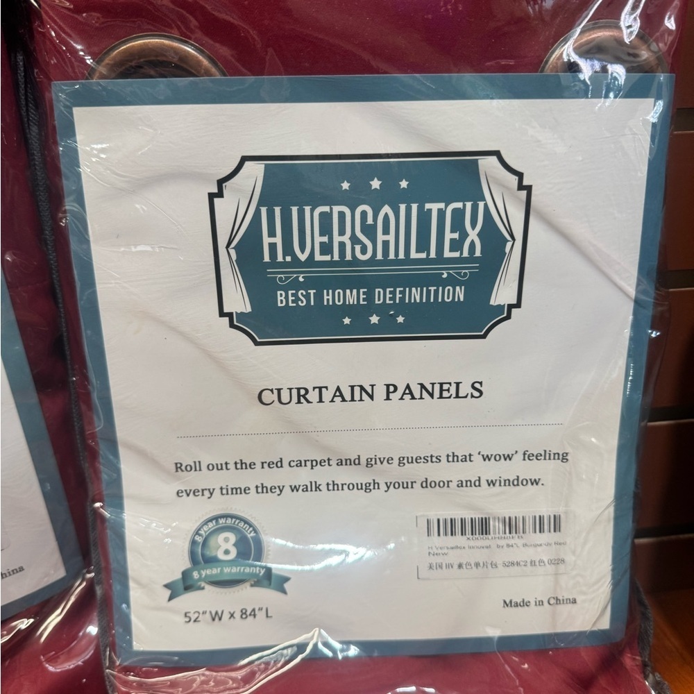 H.VERSAILTEX Luxurious Red Curtain Panels - Picture 2 of 5